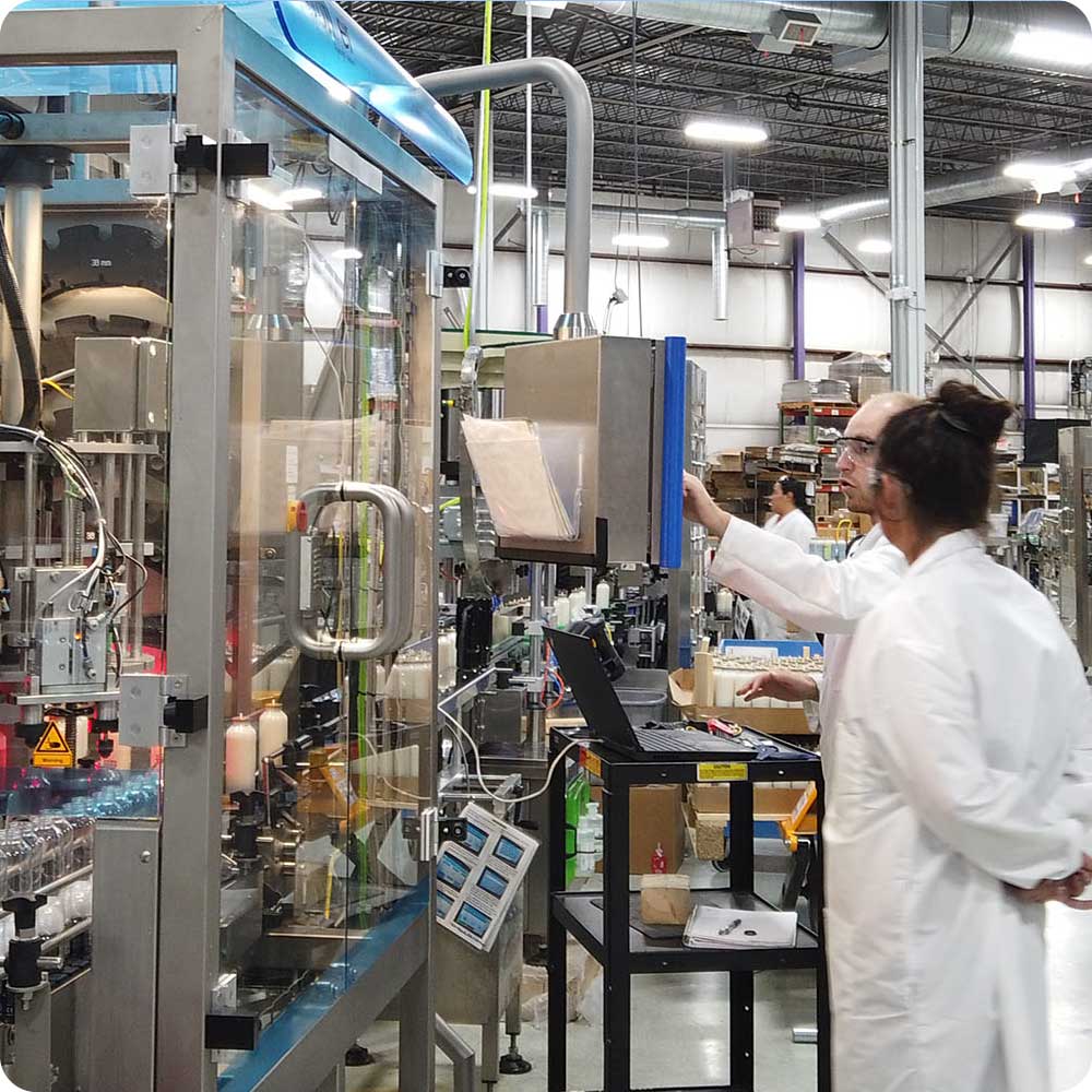 David Zamarin, CEO, running manufacturing machinery