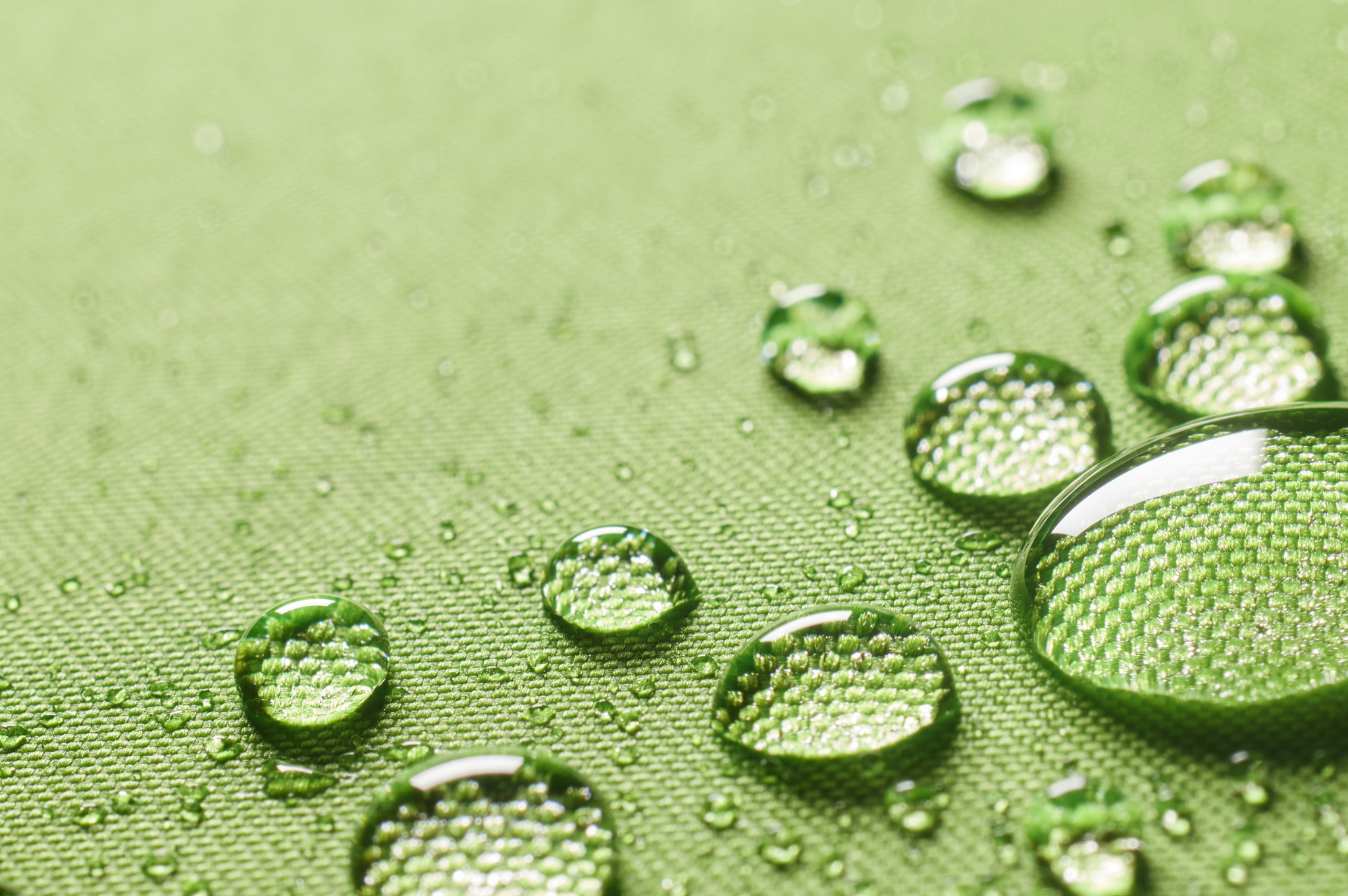 Waterdroplets on protected Textile Fabric