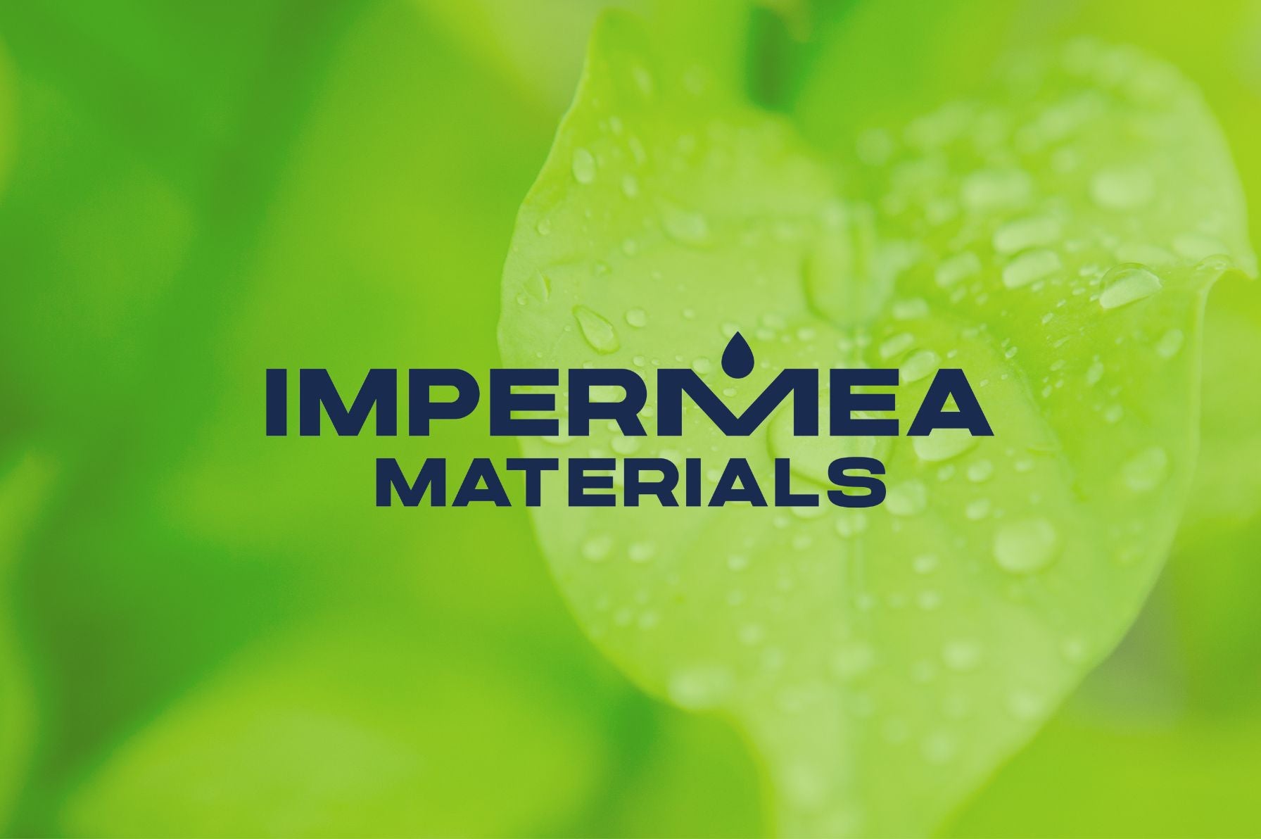 Impermea Materials Logo on Green Background
